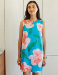 Robe Turquoise Fleurie Sapha