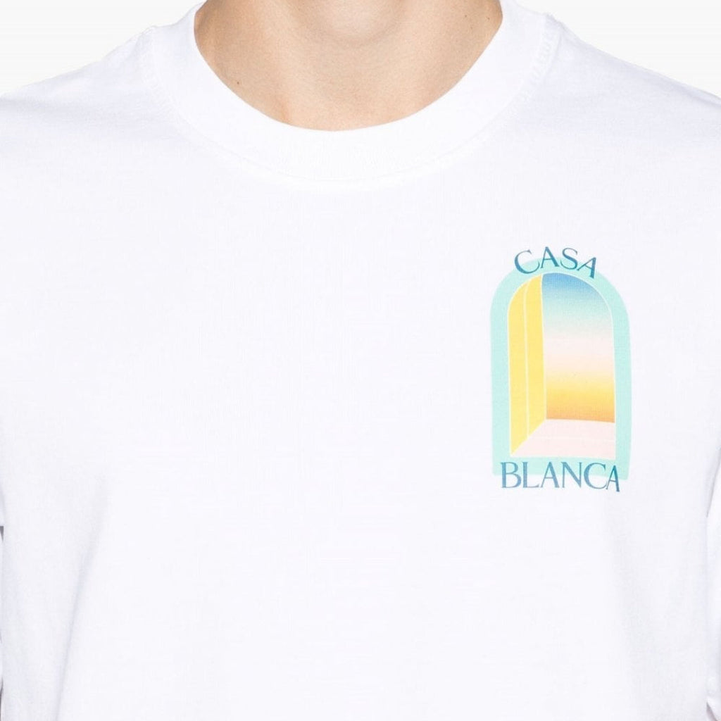 Casablanca - Camiseta L'Arche Gradient Pastel SS23 - Blanco