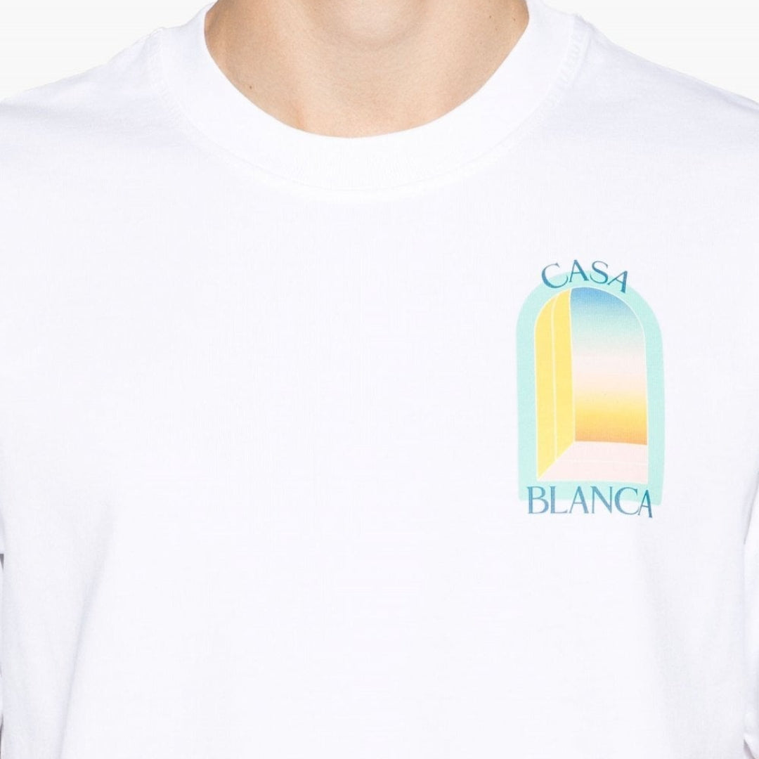 Casablanca - Camiseta L'Arche Gradient Pastel SS23 - Blanco