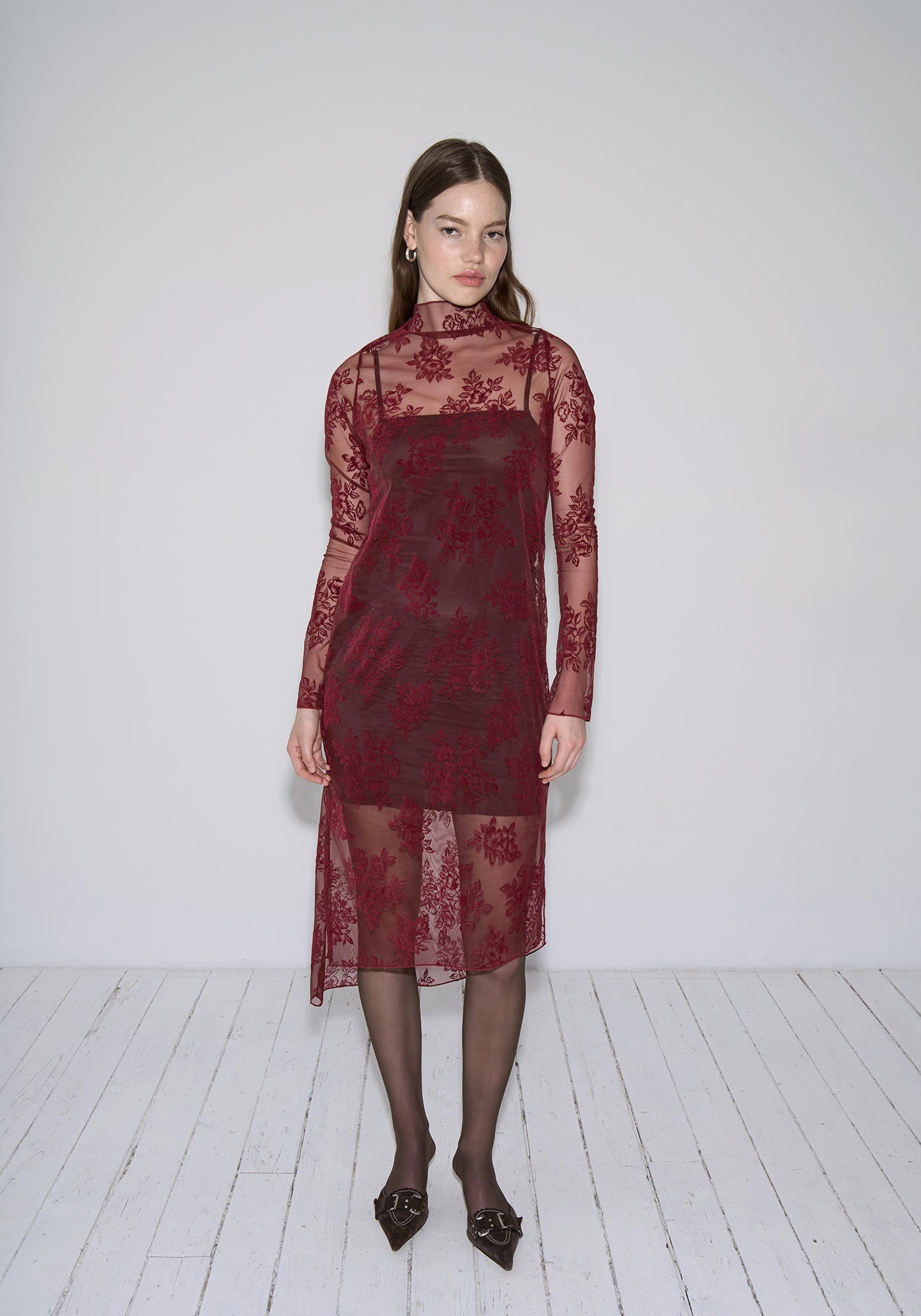 Patricia Dress Hot Wine