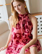 Robe Rose Fleurie Rosia