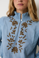Blouse Lupe Broderie Bleu