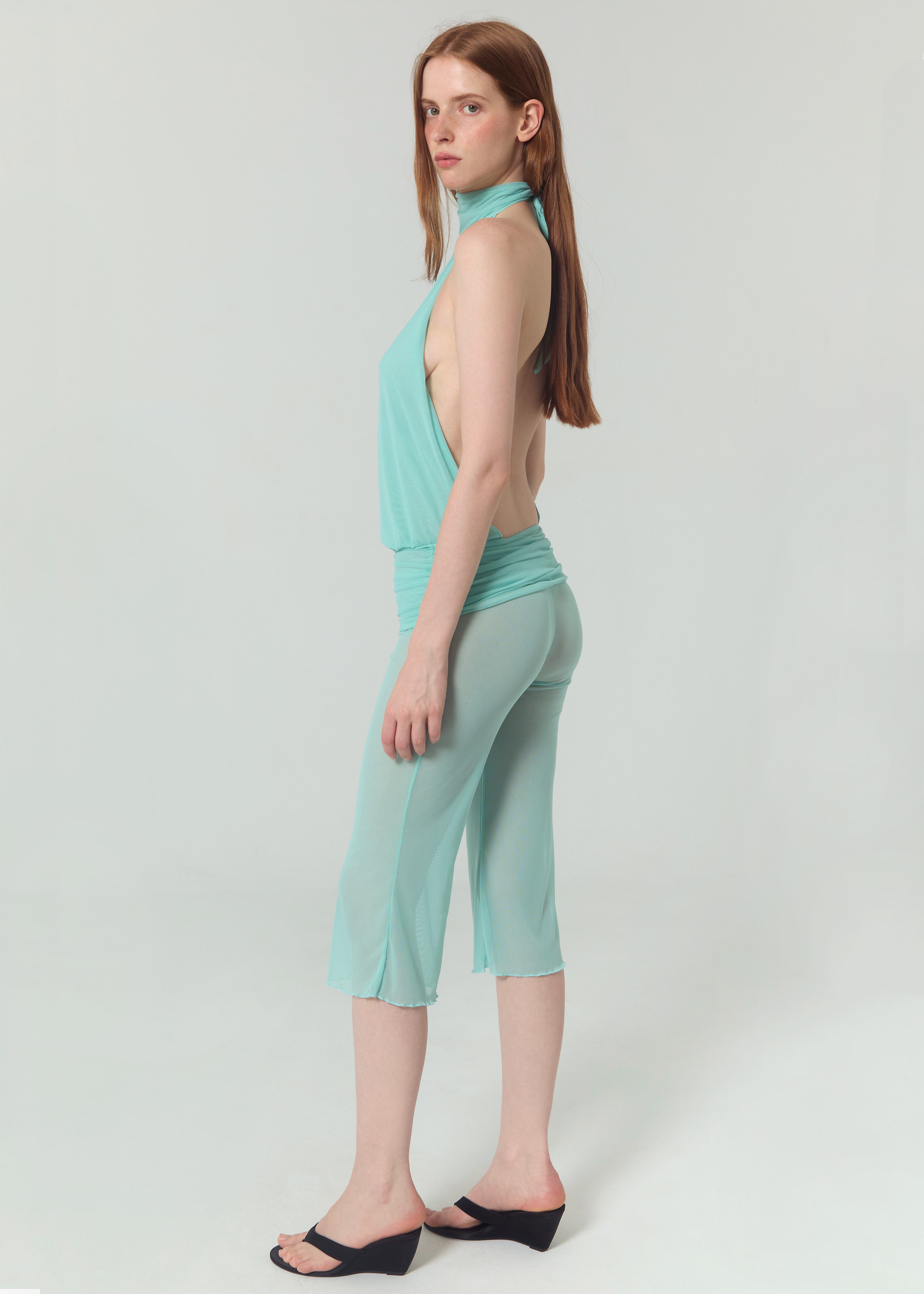 Capri Pantalon Résille - Aqua