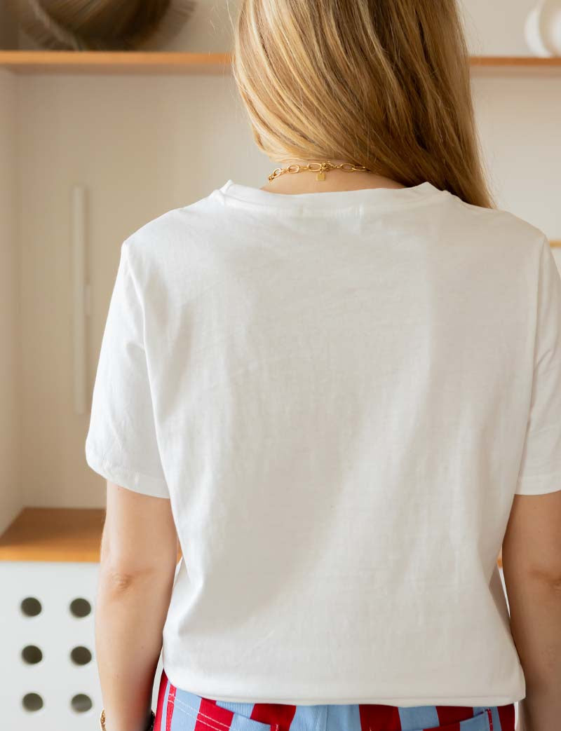 T-Shirt Blanc Summer Side