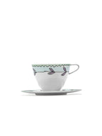 Midnight Flowers - Lot De 2 Tasses À Cappuccino + Soucoupes - Porcelaine Bone China - Blossom Milk