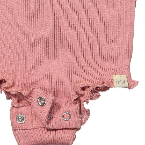 Body térmico sin mangas de seda Barcelona con volantes en seda y algodón - Rubor coral - Selección Minimalisma disponible en amaetc.com, concept store eco amigable para niños