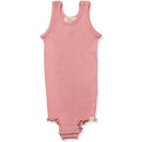 Body térmico sin mangas de seda Barcelona con volantes en seda y algodón - Rubor coral - Selección Minimalisma disponible en amaetc.com, concept store eco amigable para niños