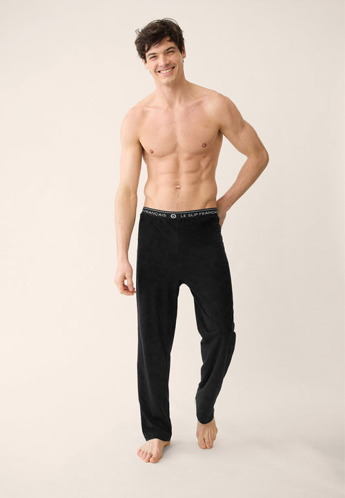 Bas De Pyjama Long En Coton - Noir