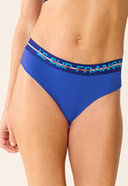 Slip a vita alta Rieuse in cotone - Blu nautico