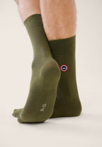 Chaussettes Mi-Hautes Unies Robuste - Kaki Véronèse