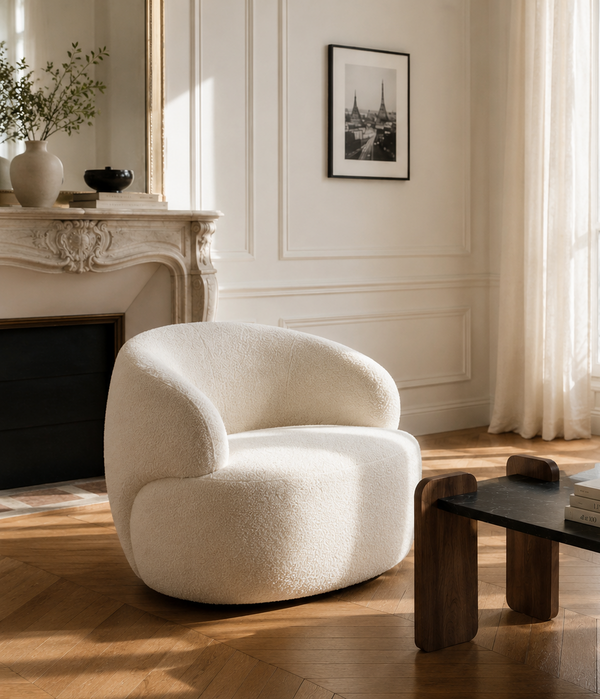 Wingback Armchair Venedik - White