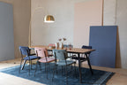 Benson - Chaise De Salle À Manger - Tissu - Gris/Bleu