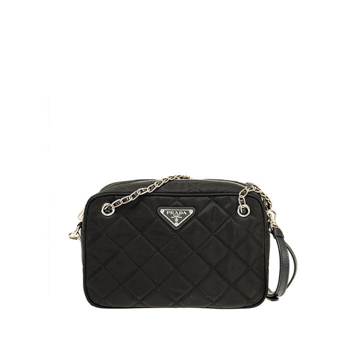 Prada - Quilted Medium Crossbody Bag - Black