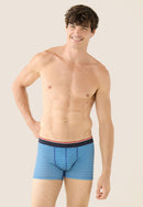 Lot De 3 Boxers En Coton - Trio De Boxer Redoutable Marine Bleu Turquoise Marius Arlequin Denim Délavé