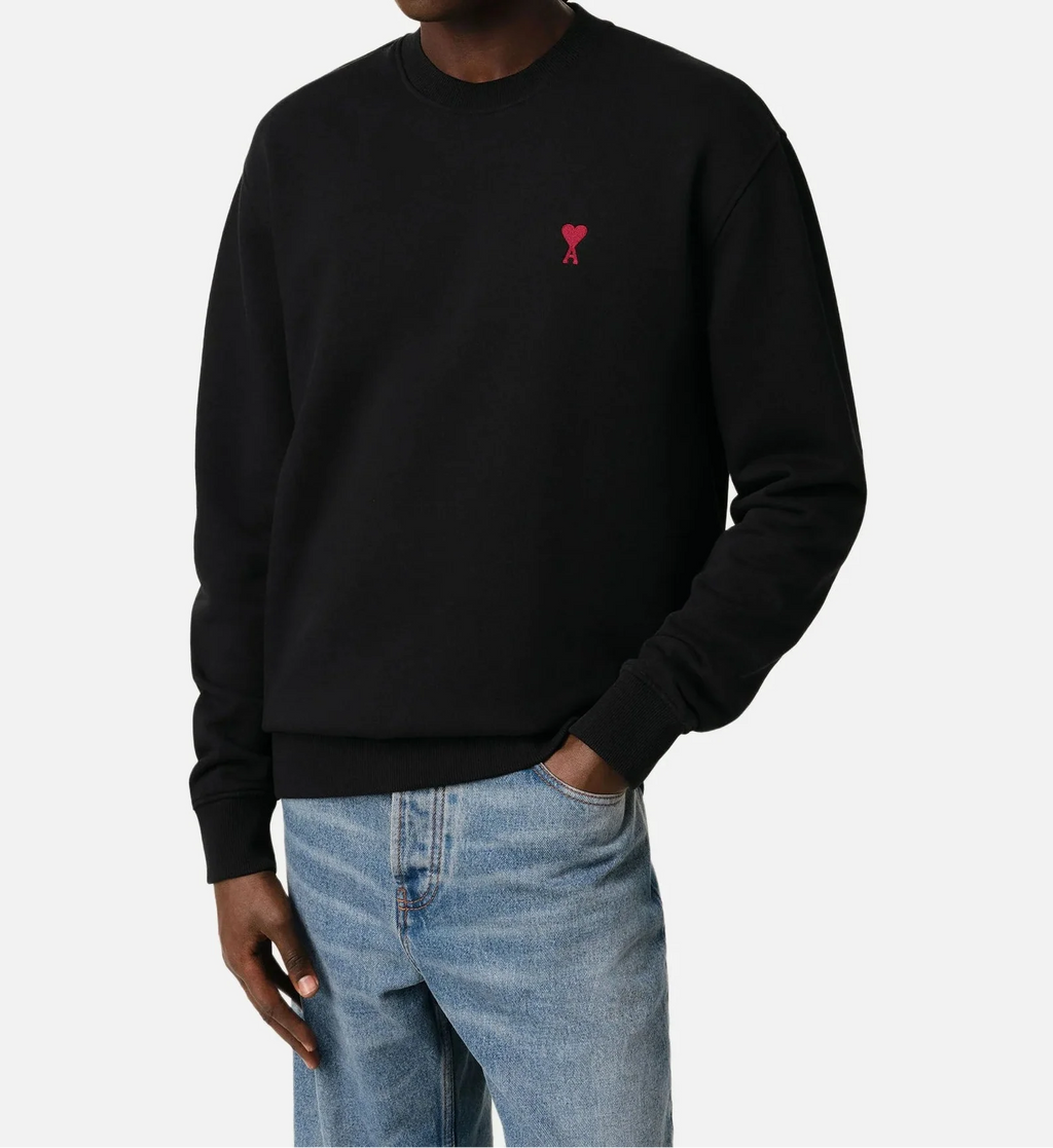Ami Paris - Sudadera Ami De Coeur – Negro Rojo