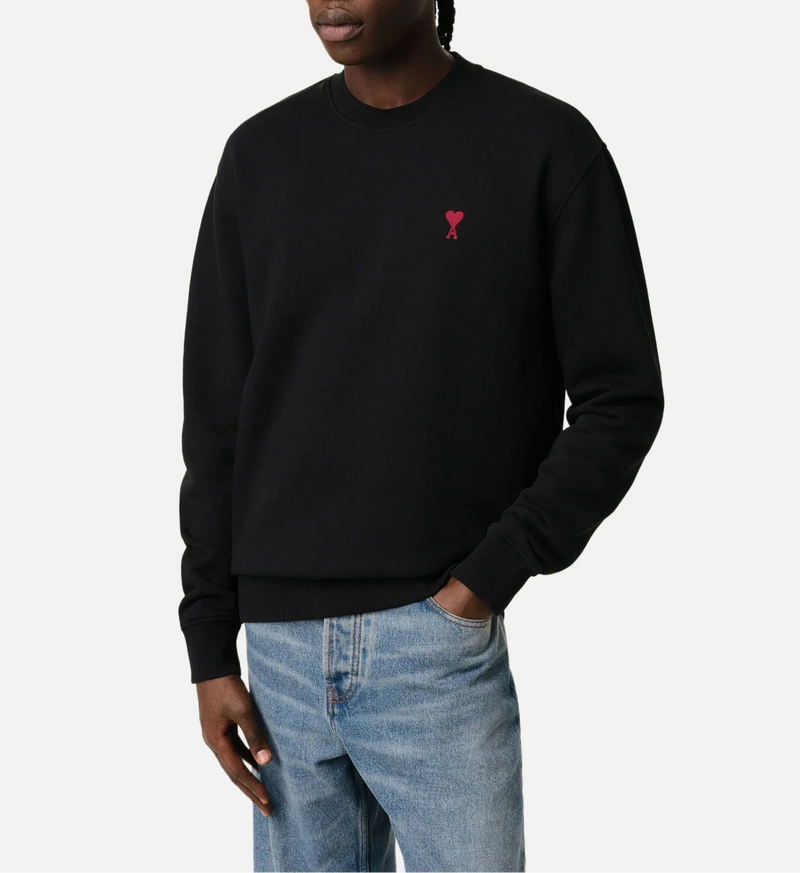 Ami De Coeur Sweatshirt – Ami Paris – Black Red