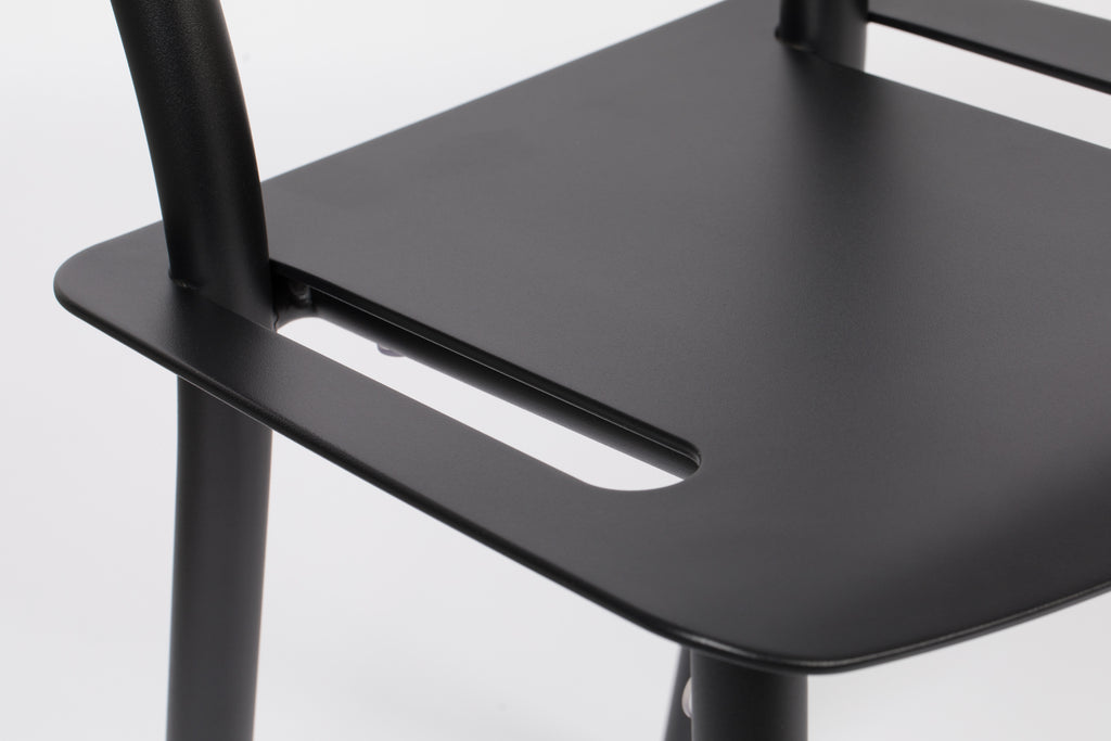 Friday - Outdoor Chair - Aluminum - Black