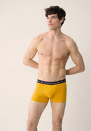 Lot De 10 Boxers En Coton - Boxers Moutarde Vert Sapin Gris Chiné Rouge Cerise Bleu Jean Marine Blanc Noir Topaz Mint Green