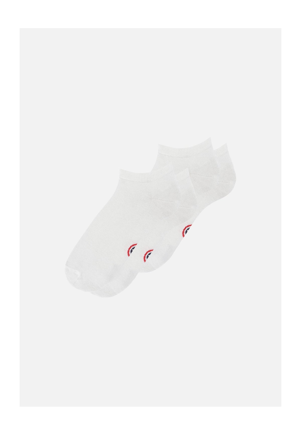 Pack of 2 Low-Cut Cotton Socks - White