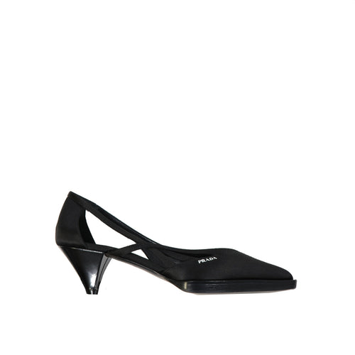 Escarpins - Prada 55Mm Cut-Out Satin - Black