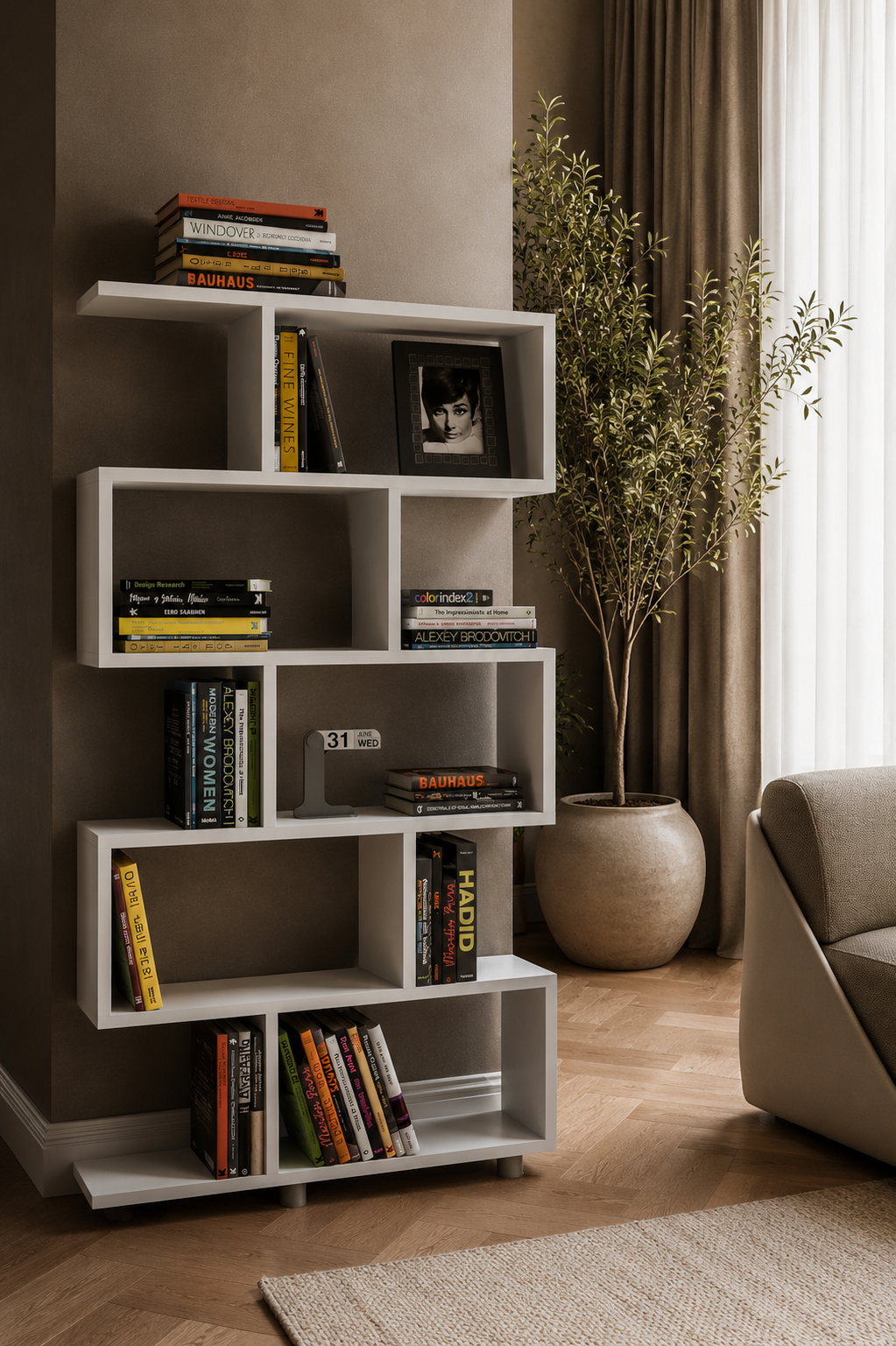 Bookcase Elif - White