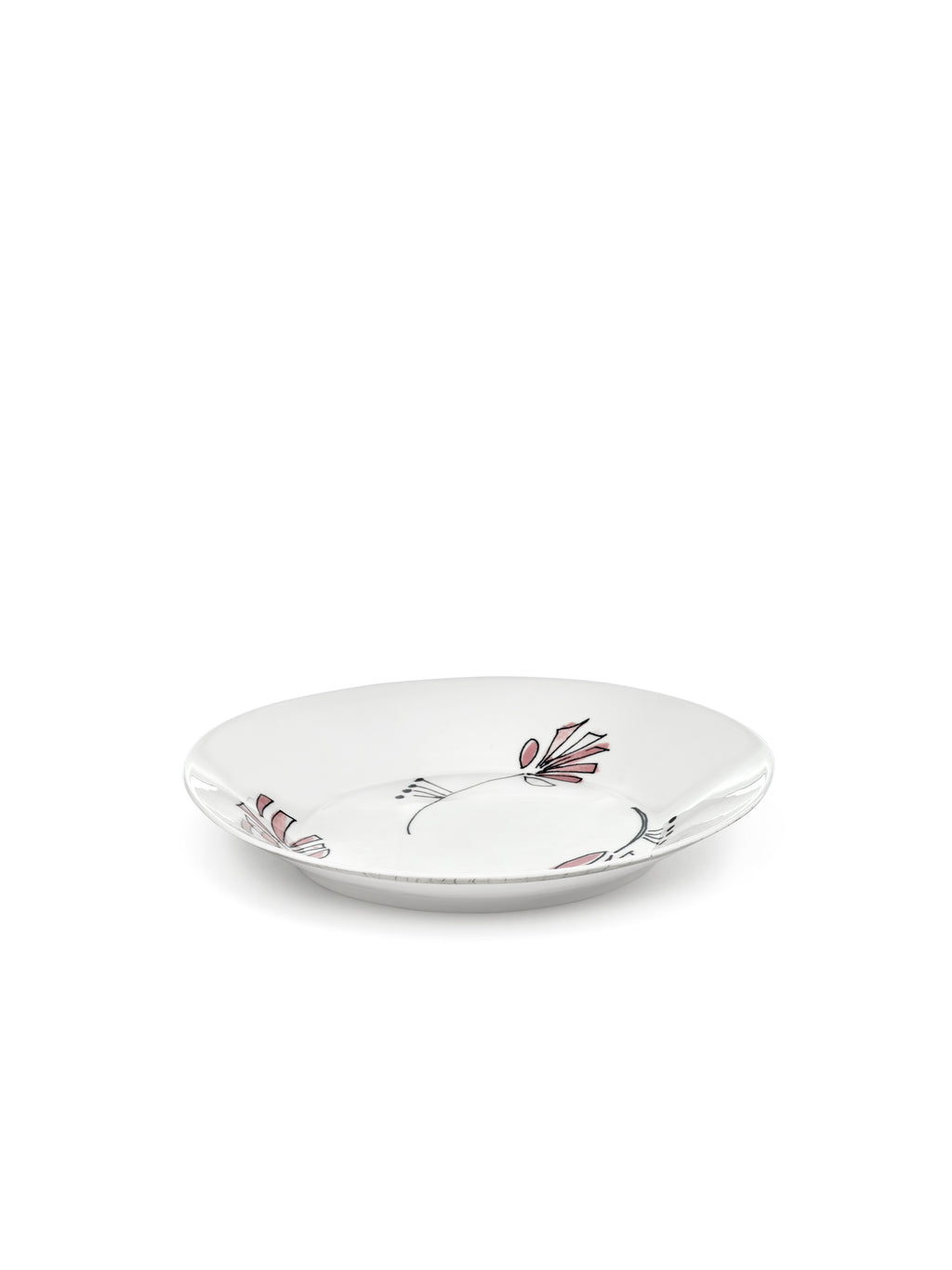 Midnight Flowers - Lot De 2 Assiettes Creuses - L - Porcelaine Bone China - Fiore Rosa