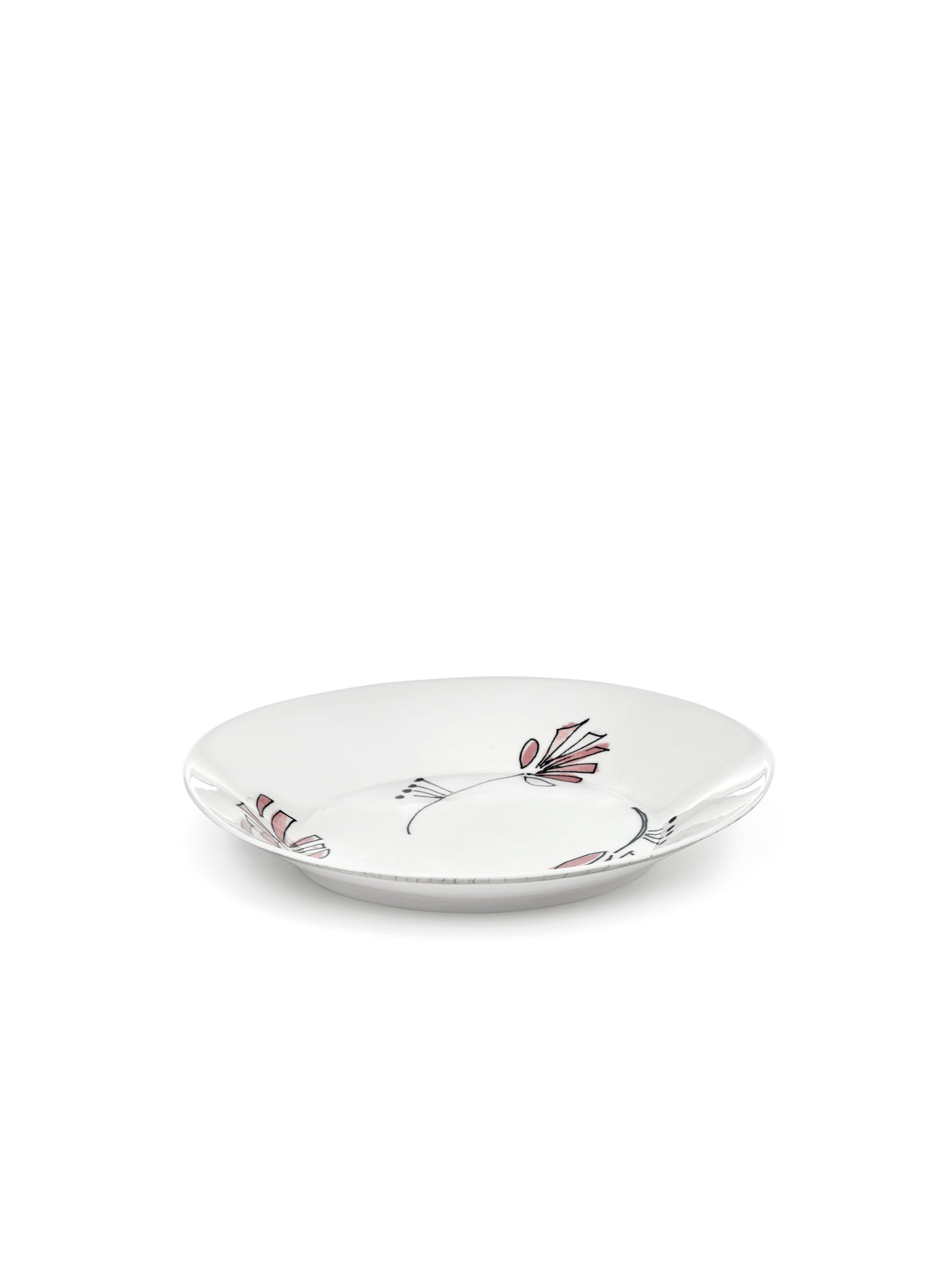 Midnight Flowers - Lot De 2 Assiettes Creuses - L - Porcelaine Bone China - Fiore Rosa