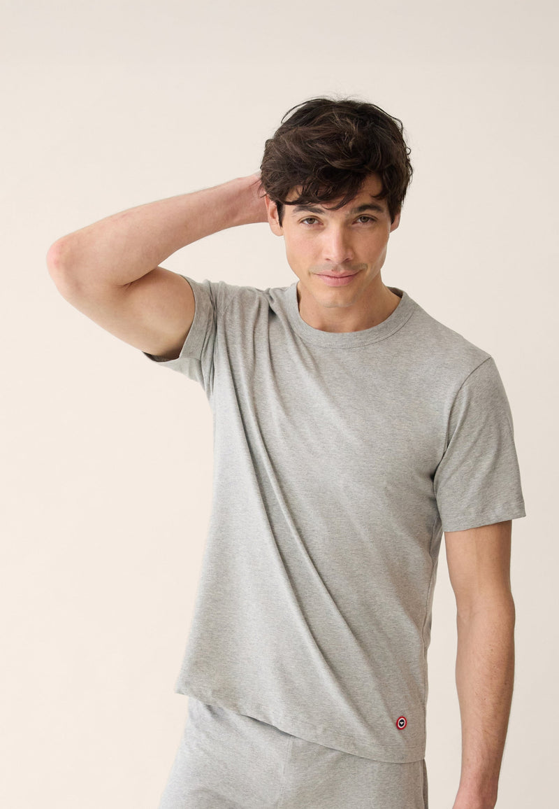 T-Shirt Homme Gris À Manches Courtes En Coton - Formidable Gris
