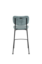 Benson 64.5 Cm - Bar & Counter Stool - Fabric - Grey/Blue
