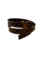 Ceinture Louis Vuitton Lv Initiales Belt Wide Toile - Marron