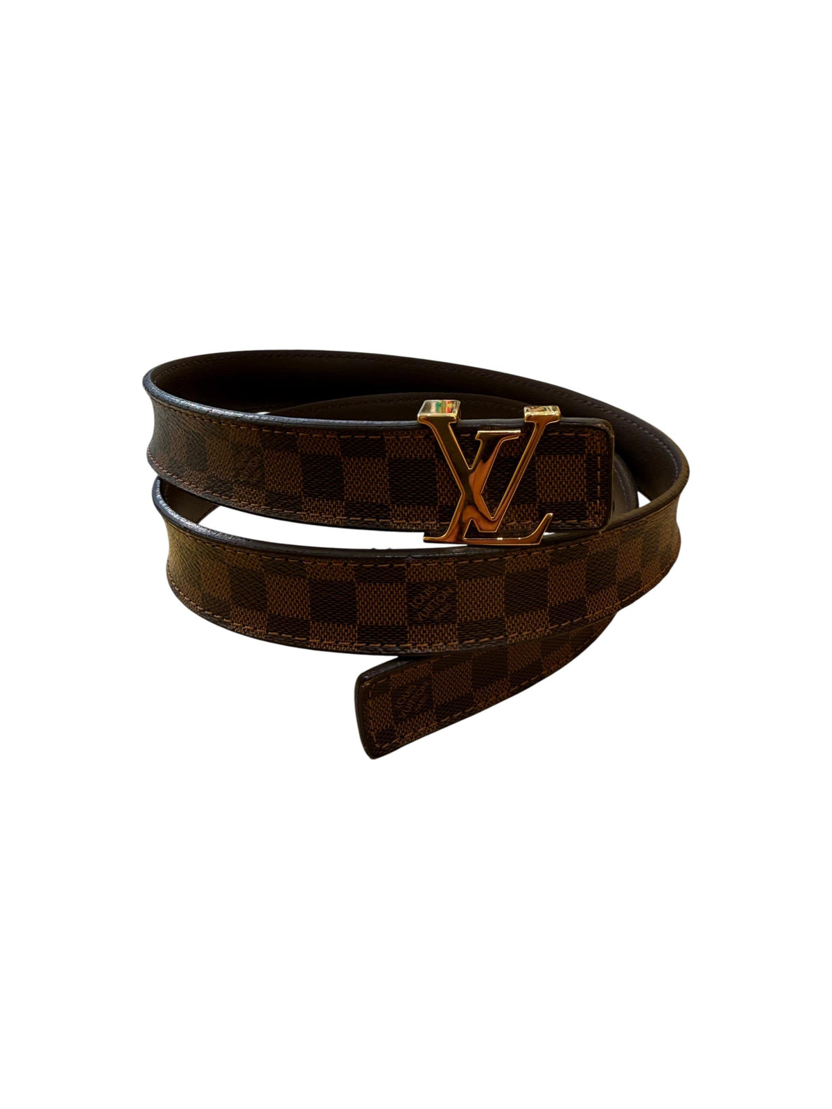 Ceinture Louis Vuitton Lv Initiales Belt Wide Toile - Marron