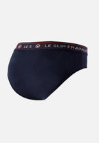 Slip A Vita Alta In Cotone - Blu Notte