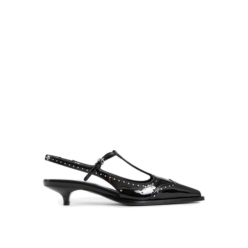 Escarpins - Miu Miu Leather Slingback - Black