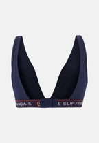 Séduisante Non-Wired Cotton Triangle Bra - Navy