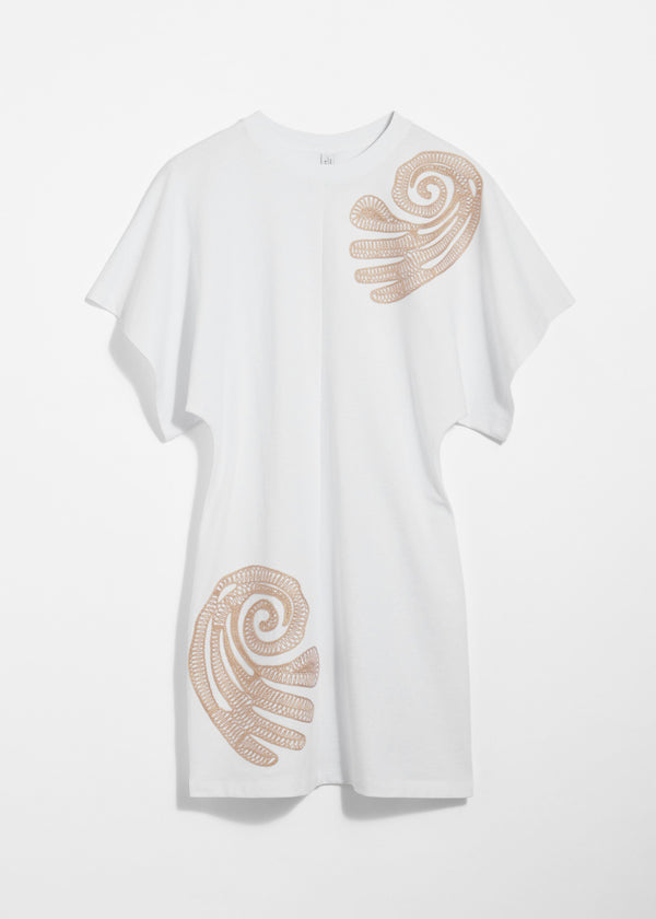Robe Brodée Sainte Felcia - Blanche