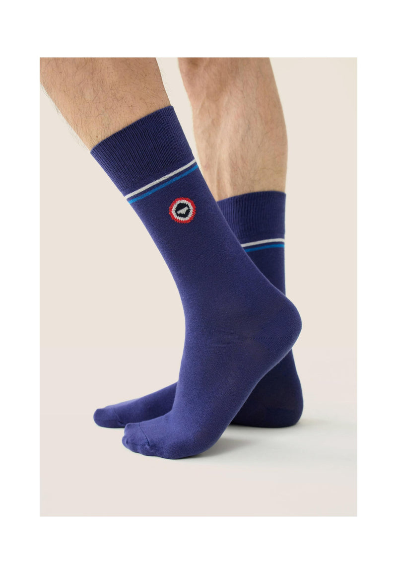 Chaussettes Mi-Hautes Fantaisie - Bleu