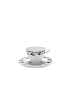 Midnight Flowers - Lot De 2 Tasses À Café Hautes + Soucoupes - Porcelaine Bone China - Blossom Milk