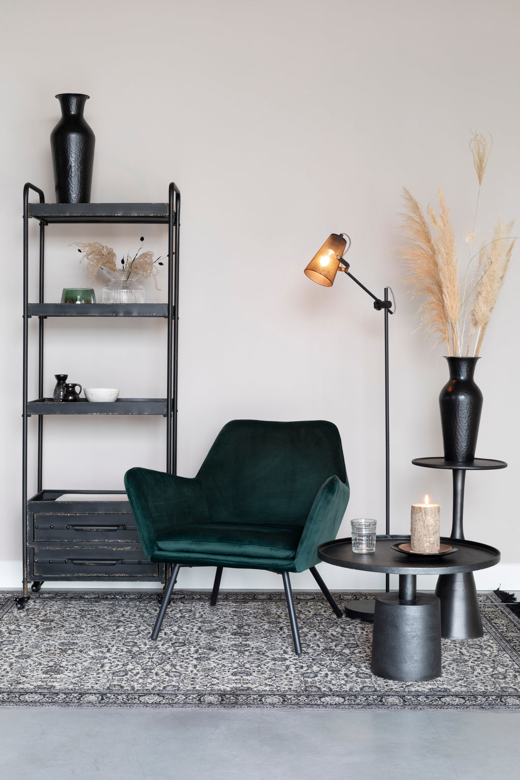 Bon Velours - Lounge Chair - Fabric - Green