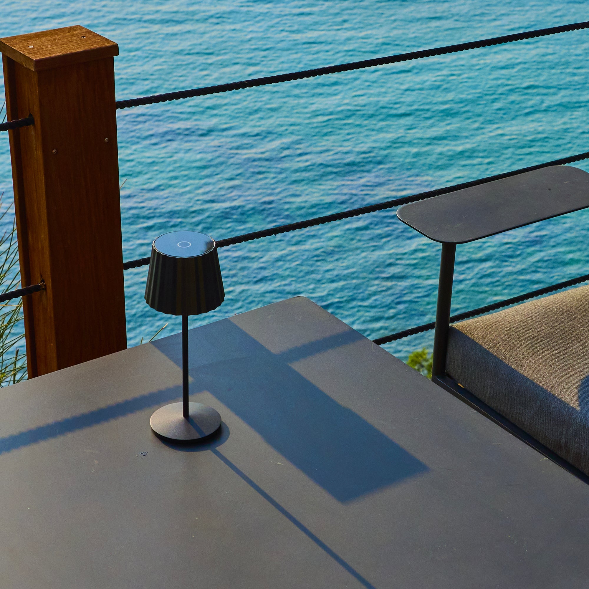 Abby - Lampe De Table Sans Fil - Acier - Noir