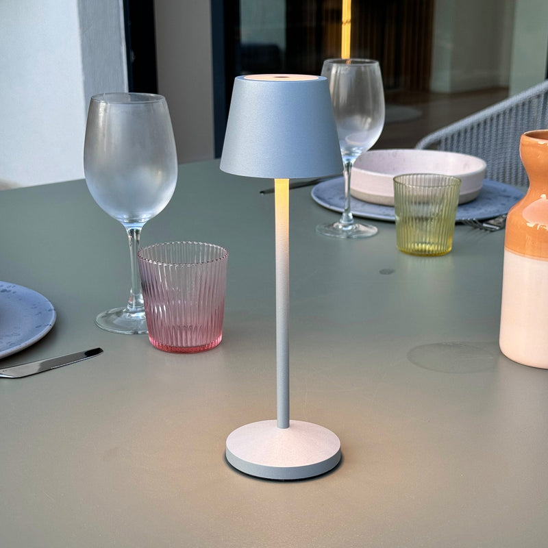 Lot De 9 Lampes De Table - Emily Grey + Plateau De Chargement