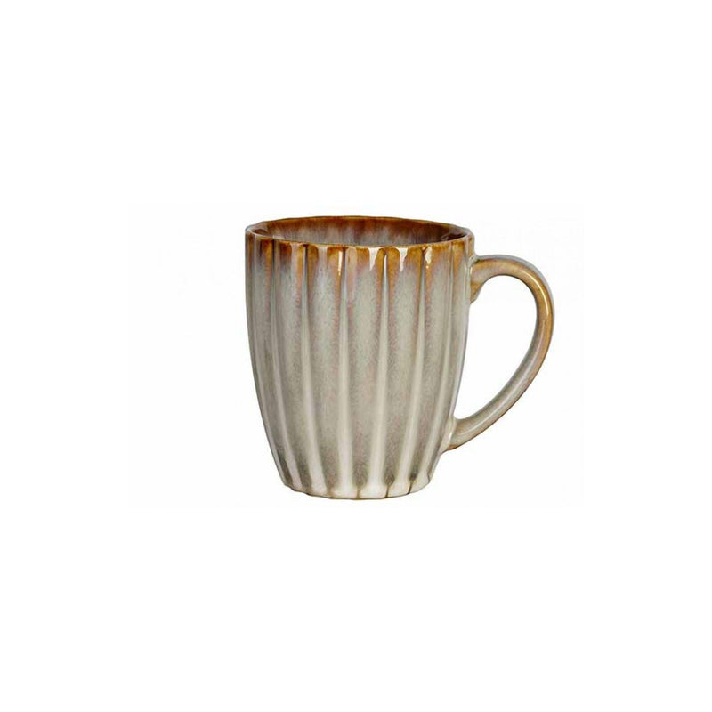 Lot De 6 Tasses En Grès - Astera Pearl - Nacre - 2 Tailles