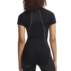 T-Shirt Vanish Seamless Ss - Black, Steel. - Femme
