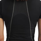 T-Shirt Vanish Seamless Ss - Black, Steel. - Femme