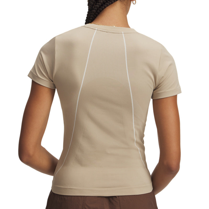 T-Shirt Vanish Seamless Ss - Beige, Blanc - Femme