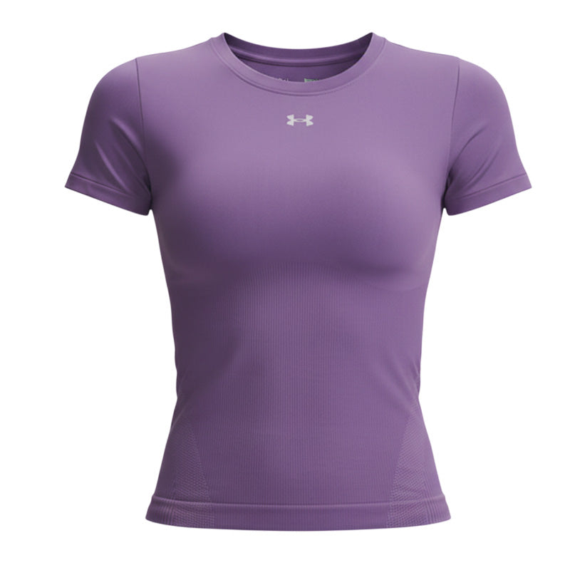 T-Shirt Vanish Seamless Ss - Violet, Blanc - Femme