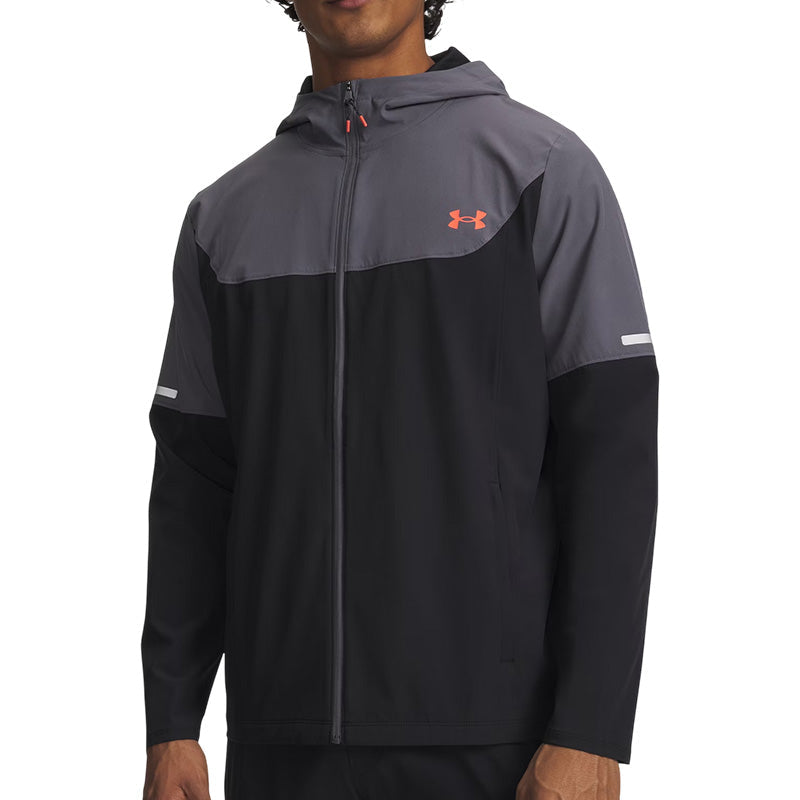 Tech Utility Woven Track Jacket - Black, Castlerock, Venom Red - Men