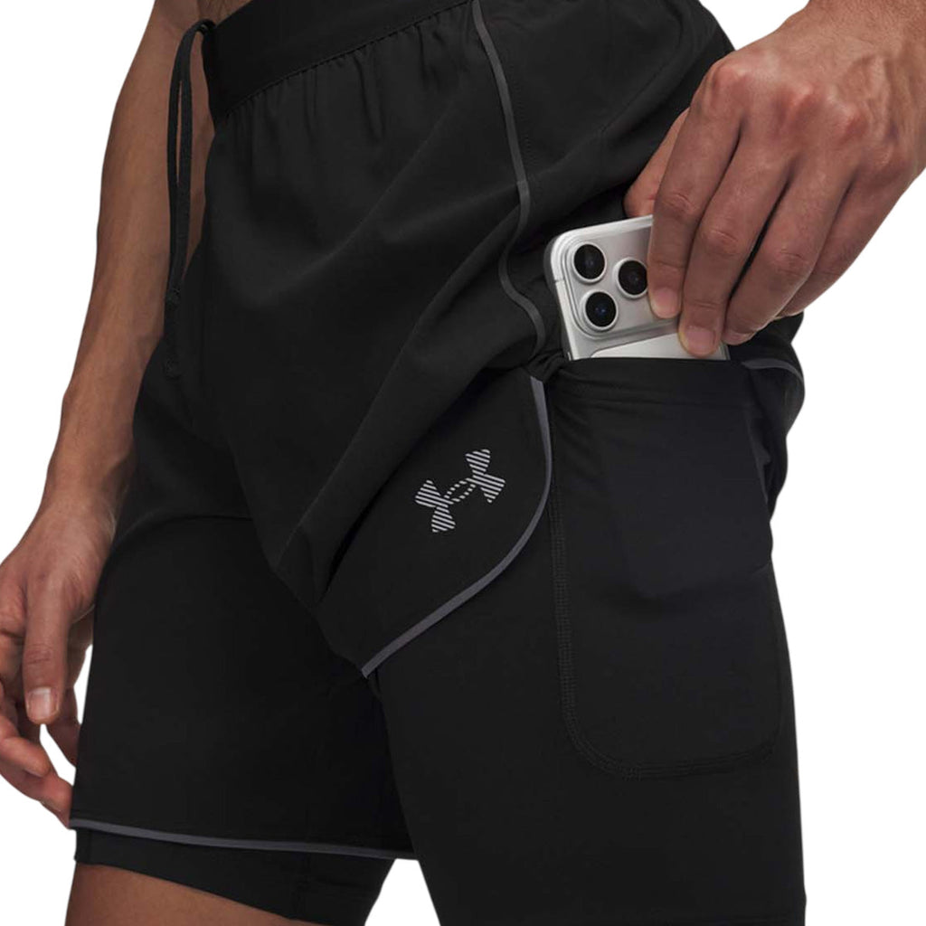 Short Velociti Pro 2In1 - Noir, Gris - Homme