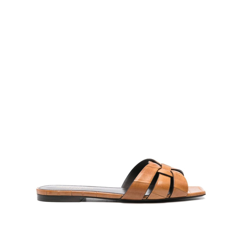 Sandales - Saint Laurent Tribute Flat - Brown