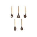 Eliott 5-Piece Silicone Utensil Set with Wooden Handles