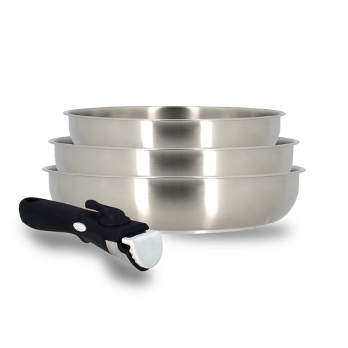 Set of 4 Stainless Steel Iris Pieces - 20/24/28cm